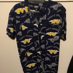 Men’s XL funny button down short sleeve polo